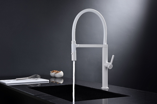 Смеситель для кухни Paulmark LEADER белый матовый Le214101-WH Смеситель для кухни Paulmark LEADER белый матовый Le214101-WH