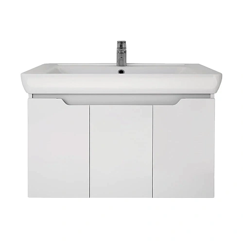 Тумба под раковину DREJA Q (D), 80 см, подвесная, 3 дверцы, белый глянец 99.1003 Тумба под раковину DREJA Q (D), 80 см, подвесная, 3 дверцы, белый глянец 99.1003