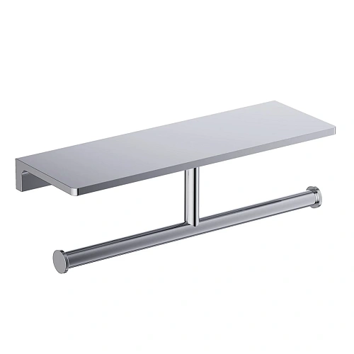 Держатель туалетной бумаги Timo Selene 10045/00 двойной с полкой для телефона хром Держатель туалетной бумаги Timo Selene 10045/00 двойной с полкой для телефона хром