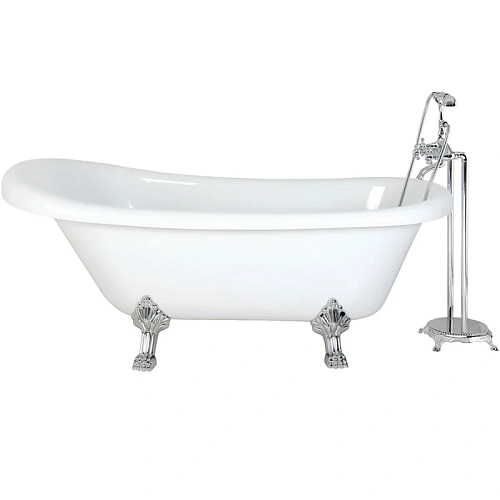 Ванна отдельностоящая Ceruttispa CLASSIC 150 CT9323 1570x770x740 акриловая, на львиных алюминиевых лапах хром Ванна отдельностоящая Ceruttispa CLASSIC 150 CT9323 1570x770x740 акриловая, на львиных алюминиевых лапах хром