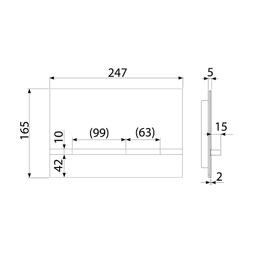 Клавиша смыва Alcaplast STRIPE-GL1200 Клавиша смыва Alcaplast STRIPE-GL1200