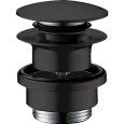 Донный клапан Hansgrohe push-open 50100670, матовый черный Донный клапан Hansgrohe push-open 50100670, матовый черный