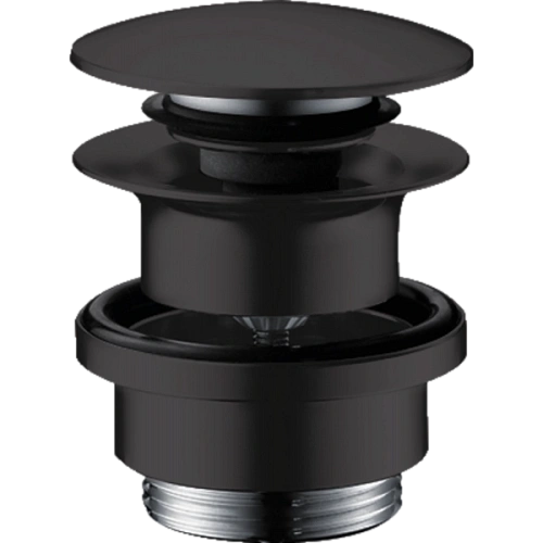 Донный клапан Hansgrohe push-open 50100670, матовый черный Донный клапан Hansgrohe push-open 50100670, матовый черный
