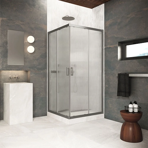 Душевой уголок Vegas-glass ZA Protec 70 11 Moru 700x700 мм, профиль оружейная сталь, стекло Moru Душевой уголок Vegas-glass ZA Protec 70 11 Moru 700x700 мм, профиль оружейная сталь, стекло Moru