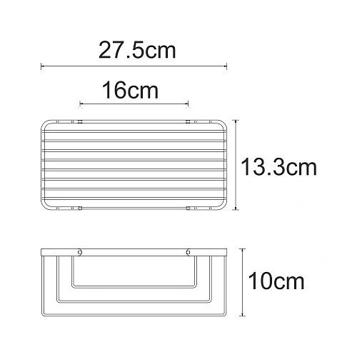 Полка WasserKRAFT K-711NICKEL металлическая никель Полка WasserKRAFT K-711NICKEL металлическая никель