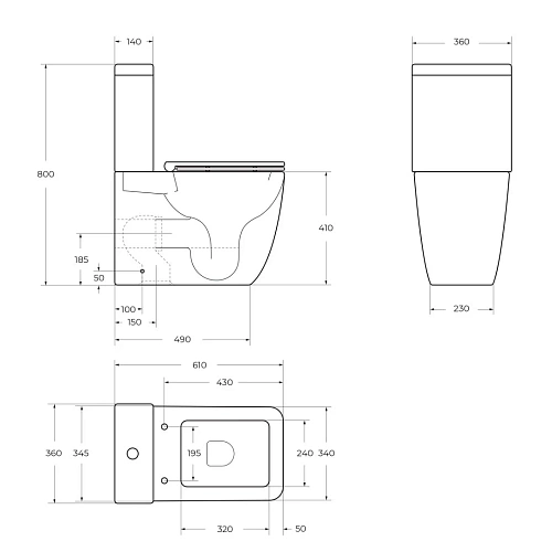 Чаша напольного унитаза BelBagno LUCE-TOR BB2197CP-TOR/SC с сиденьем Чаша напольного унитаза BelBagno LUCE-TOR BB2197CP-TOR/SC с сиденьем