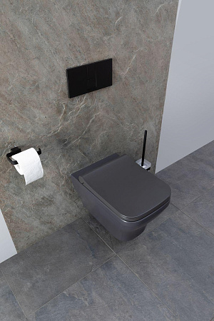 Унитаз подвесной Allen Brau Infinity 4.21011.AN с крышкой, антрацит