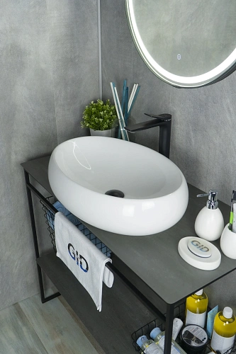 Раковина Gid N9030a 51114 накладная белая 60x41x15 Раковина Gid N9030a 51114 накладная белая 60x41x15