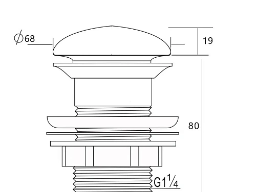Донный клапан Aquanet белый матовый, без перелива 00330951 Донный клапан Aquanet белый матовый, без перелива 00330951