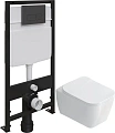 Комплект Унитаз подвесной STWORKI Монтре SETK3204-2616 безободковый, с микролифтом + Система инсталл 559971 Комплект Унитаз подвесной STWORKI Монтре SETK3204-2616 безободковый, с микролифтом + Система инсталл 559971