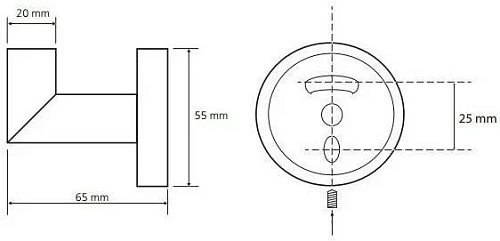 Крючок Bemeta DARK 104206020 Крючок Bemeta DARK 104206020