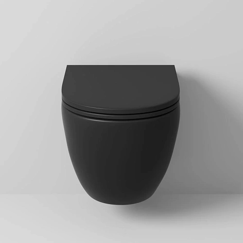 Унитаз подвесной GROSSMAN GR-4455BMSQ 490x370x360 черный матовый безободковый смыв торнадо бесшумный с сиденьем Унитаз подвесной GROSSMAN GR-4455BMSQ 490x370x360 черный матовый безободковый смыв торнадо бесшумный с сиденьем