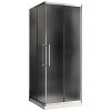 Картинка анонса товара «душевой уголок abber schwarzer diamant ag02100mh 100x100 см универсальный, профиль хром, стекло матовое»