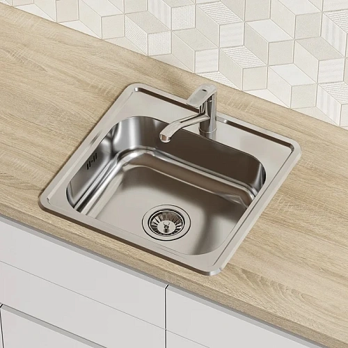 Кухонная мойка IDDIS Strit S (STR48P0i77S), нержавеющая сталь, полированная 485x485 Кухонная мойка IDDIS Strit S (STR48P0i77S), нержавеющая сталь, полированная 485x485