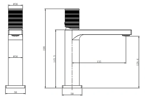 Смеситель для раковины Vincea Domus VBF-5DM01BG брашированное золото Смеситель для раковины Vincea Domus VBF-5DM01BG брашированное золото