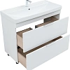 Тумба под раковину Aquanet Ирис New 100 напольная, белый глянец 00339257 напольная Тумба под раковину Aquanet Ирис New 100 напольная, белый глянец 00339257 напольная