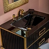 Тумба под раковину Armadi Art Monaco 80см черная глянец + золото под раковину 866-080-BG Тумба под раковину Armadi Art Monaco 80см черная глянец + золото под раковину 866-080-BG