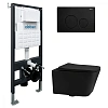 Комплект унитаза ABBER Rechteck AC1201MB черный матовый с инсталляцией AC0105 и кнопкой AC0121MB черный матовый AC1201MB-AC0105-AC0121MB Комплект унитаза ABBER Rechteck AC1201MB черный матовый с инсталляцией AC0105 и кнопкой AC0121MB черный матовый AC1201MB-AC0105-AC0121MB