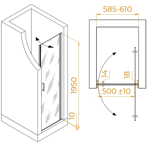 Душевая дверь RGW Leipzig LE-003B 600 мм Easy Clean черный 351200306-24 Душевая дверь RGW Leipzig LE-003B 600 мм Easy Clean черный 351200306-24