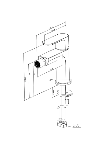 Смеситель для биде Aquatek АЛЬФА AQ1918CR без донного клапана Смеситель для биде Aquatek АЛЬФА AQ1918CR без донного клапана