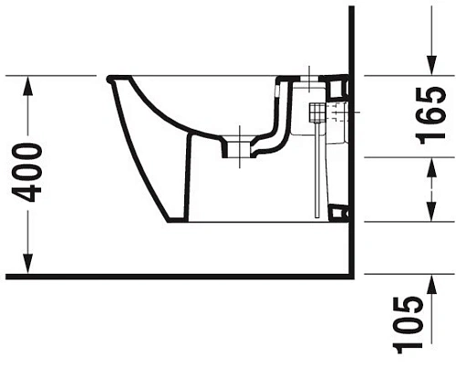 Биде подвесное белый Duravit Darling New 2256150000 Биде подвесное белый Duravit Darling New 2256150000