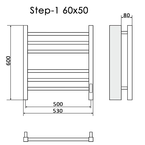 Полотенцесушитель электрический Ника STEP-1 60/50 RAL9005 черный матовый правый тэн STEP-1 60/50 черн мат прав Полотенцесушитель электрический Ника STEP-1 60/50 RAL9005 черный матовый правый тэн STEP-1 60/50 черн мат прав