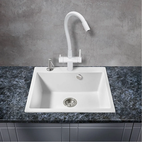 Смеситель для кухни Milacio Ultra 560 (MCU.560.WH) под фильтр, белый матовый Смеситель для кухни Milacio Ultra 560 (MCU.560.WH) под фильтр, белый матовый