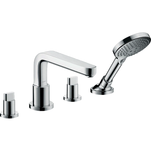 Смеситель на борт ванны Hansgrohe Metris S, на 4 отверстия, излив 22 см. 31447000, хром Смеситель на борт ванны Hansgrohe Metris S, на 4 отверстия, излив 22 см. 31447000, хром