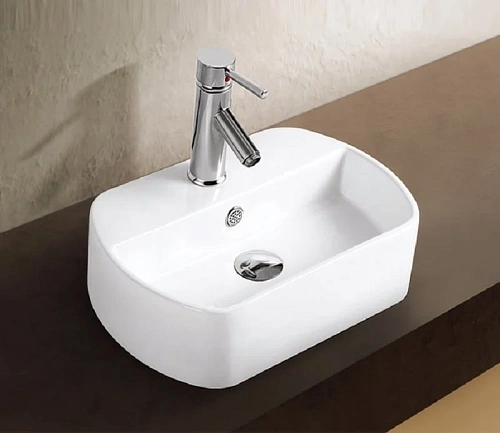 Раковина CeramaLux 9293 накладная/подвесная, белый Раковина CeramaLux 9293 накладная/подвесная, белый