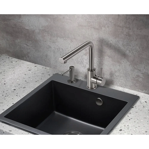 Смеситель для кухни Milacio Ultra ( MCU.555.GM ) сталь воронёная Смеситель для кухни Milacio Ultra ( MCU.555.GM ) сталь воронёная