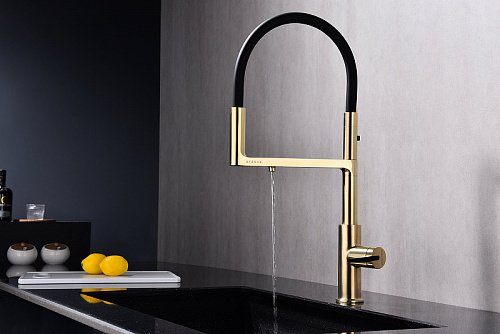 Смеситель для кухни Paulmark TORNADO светлое золото To213402-LG Смеситель для кухни Paulmark TORNADO светлое золото To213402-LG