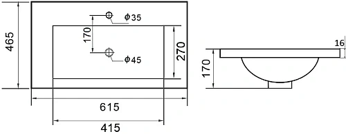 Раковина STWORKI Ольтен OLT-02kv 549743 Раковина STWORKI Ольтен OLT-02kv 549743