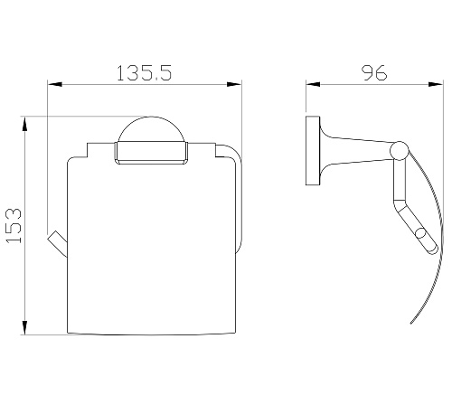 Держатель туалетной бумаги Wonzon & Woghand с крышкой, хром (WW-6526) Держатель туалетной бумаги Wonzon & Woghand с крышкой, хром (WW-6526)