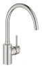 Смеситель для кухни GROHE Concetto New с высоким изливом, суперсталь (32661DC3)
