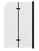 Картинка анонса товара «шторка на ванну grossman gr-106/100 black (100х150) алюминиевый профиль, стекло прозрачное 6мм»