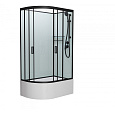 Душевая кабина Frank F412/2R Black без крыши черный профиль 120x80 154009