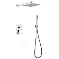 Душевая система ABBER Weiss Insel AF8018W скрытого монтажа без излива, белый-хром Душевая система ABBER Weiss Insel AF8018W скрытого монтажа без излива, белый-хром