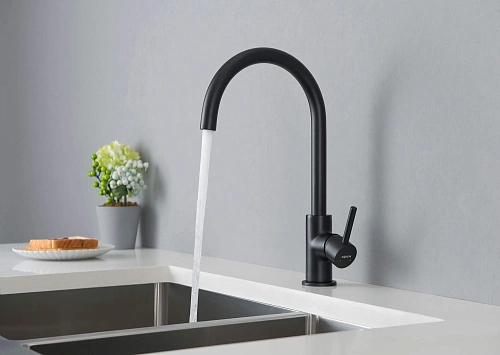 Смеситель для кухни Aquatek ЕВРОПА AQ1382MB Черный матовый Смеситель для кухни Aquatek ЕВРОПА AQ1382MB Черный матовый