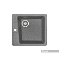 Кухонная мойка Aquaton Парма 1A713032PM230 из литого мрамора, квадратная, серая Кухонная мойка Aquaton Парма 1A713032PM230 из литого мрамора, квадратная, серая