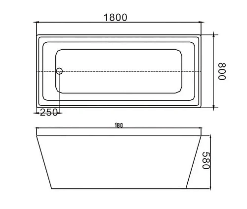 Ванна отдельностоящая GROSSMAN GR-2021 (180x80x58) Ванна отдельностоящая GROSSMAN GR-2021 (180x80x58)