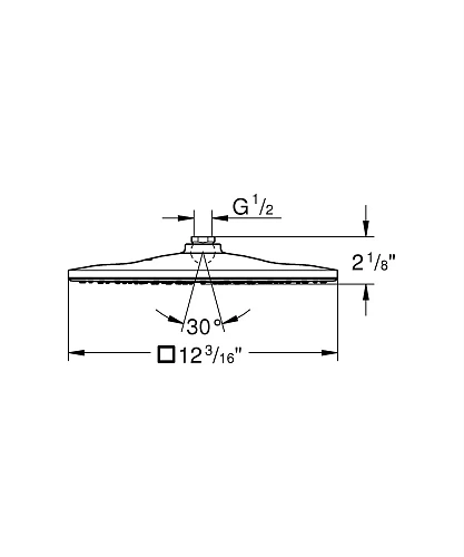 Верхний душ GROHE Rainshower 310 Mono, белая луна (26568LS0) Верхний душ GROHE Rainshower 310 Mono, белая луна (26568LS0)