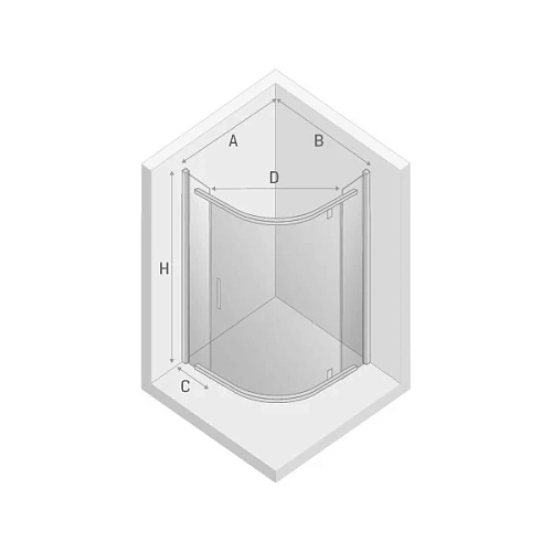 Душевой уголок NEW TRENDY NEW KOMFORT 90x90x195 K-0436 (хром) Душевой уголок NEW TRENDY NEW KOMFORT 90x90x195 K-0436 (хром)