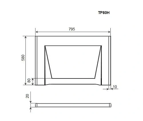 Экран для ванны торцевой Timo TP80H 79,5 см Экран для ванны торцевой Timo TP80H 79,5 см