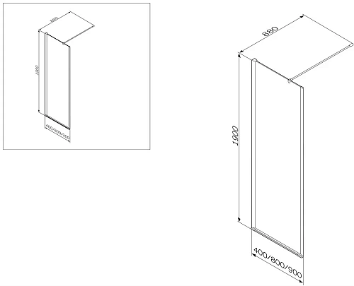 Душевая перегородка AM.PM Bliss L W53G-W80-000CT 80 см Душевая перегородка AM.PM Bliss L W53G-W80-000CT 80 см