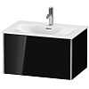 Картинка анонса товара «тумба под раковину duravit xsquare xs422304040 подвесная 71 см черный глянцевый»