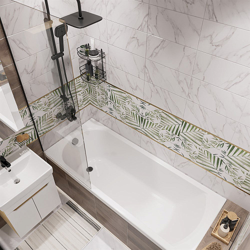 Шторка на ванну DIWO Анапа распашная 75х140, профиль черный матовый 569212 Шторка на ванну DIWO Анапа распашная 75х140, профиль черный матовый 569212