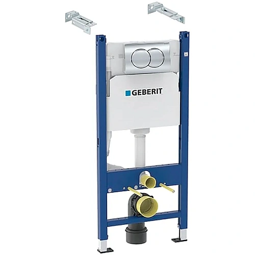 Инсталляция для унитаза Geberit Duofix Delta 458.149.21.1 с кнопкой смыва хром Инсталляция для унитаза Geberit Duofix Delta 458.149.21.1 с кнопкой смыва хром