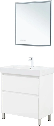 Тумба под раковину Aquanet Nova Lite 2.0 75 00346337 напольная, белый глянец Тумба под раковину Aquanet Nova Lite 2.0 75 00346337 напольная, белый глянец