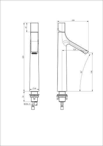 Смеситель для раковины Wonzon & Woghand хром (WW-H1011-CR) Смеситель для раковины Wonzon & Woghand хром (WW-H1011-CR)