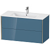 Картинка анонса товара «тумба под раковину duravit xviu xv41270b147 подвесная 101 см каменно-синий глянцевый»
